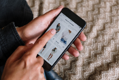 Man scrolling eCommerce store