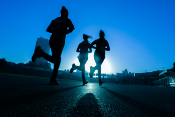 Sports team running