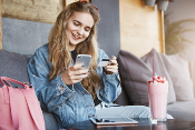 Girl Buying on internet