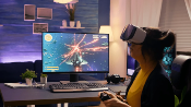 Girl playing a video game after Video Game Marketing