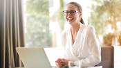 woman happy with google ads