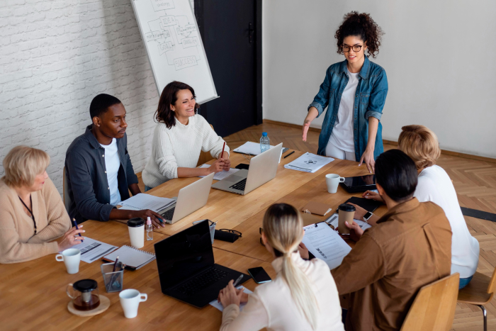 People using the Marketing workflow software