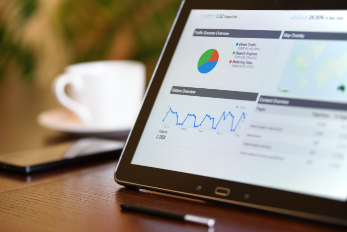 Tablet showing ad tracking software
